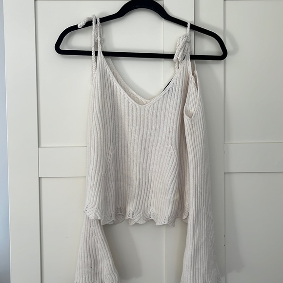 Cut Out Sweater, Cream - Picture 1 of 2